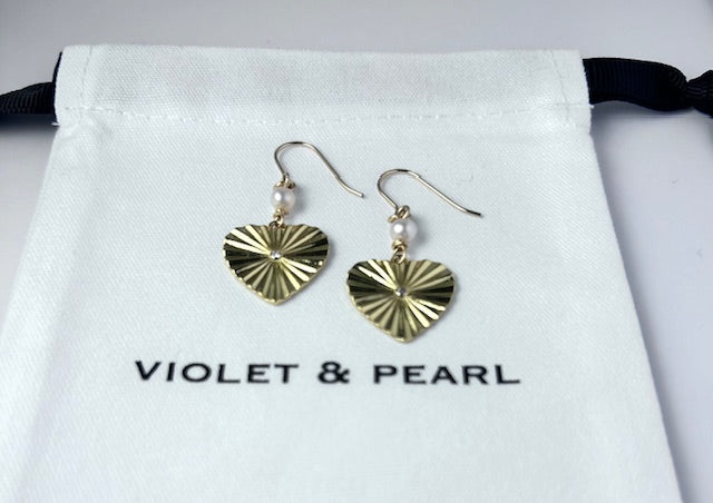 Always in my Heart gold filled earrings
