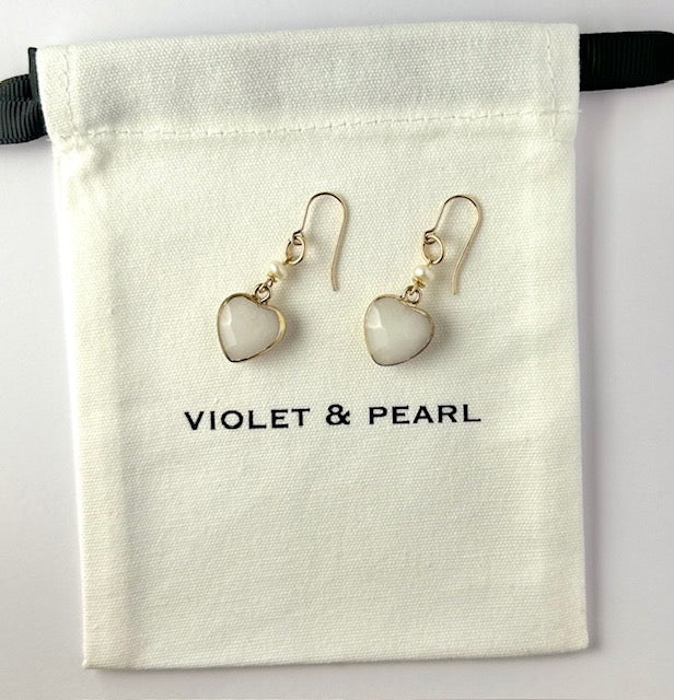 Harmony white pearl earrings