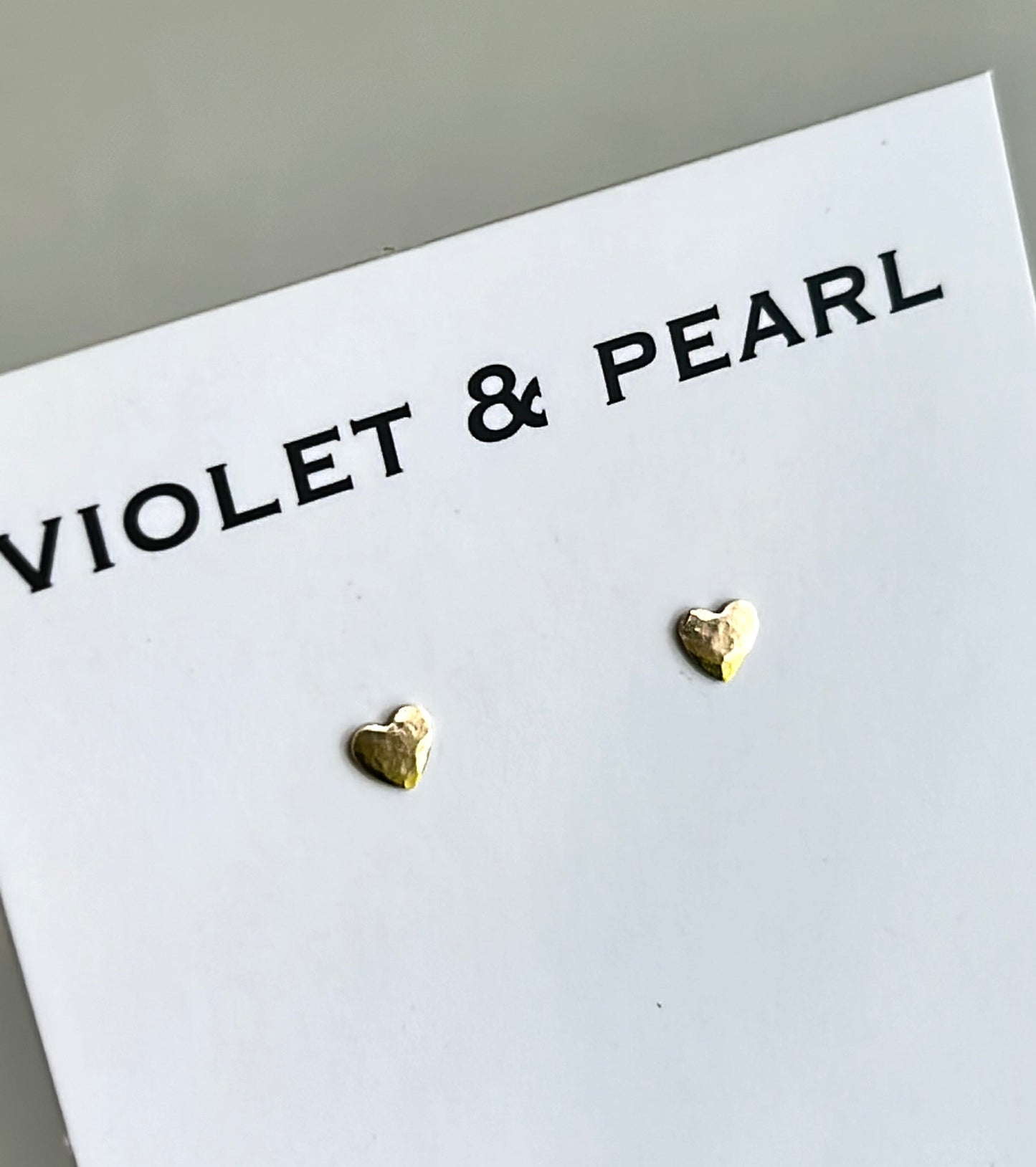 Tiny heart studs