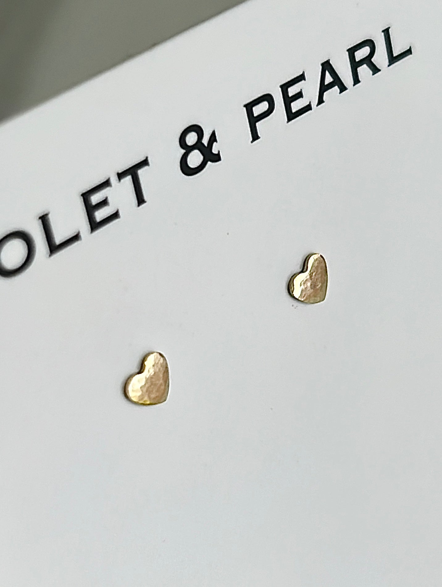 Tiny heart studs