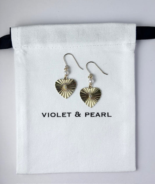 Always in my Heart gold filled earrings