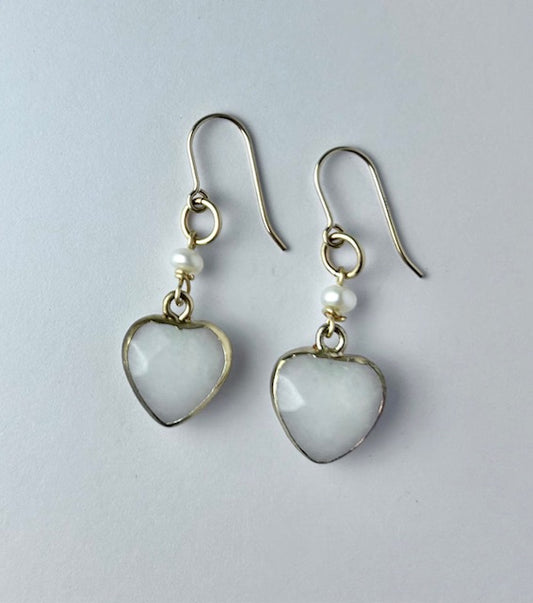 Harmony white pearl earrings
