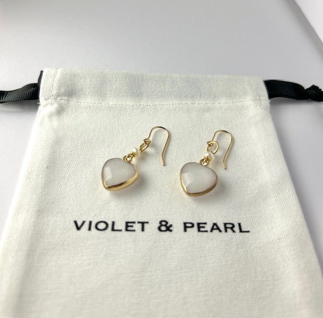 Harmony white pearl earrings