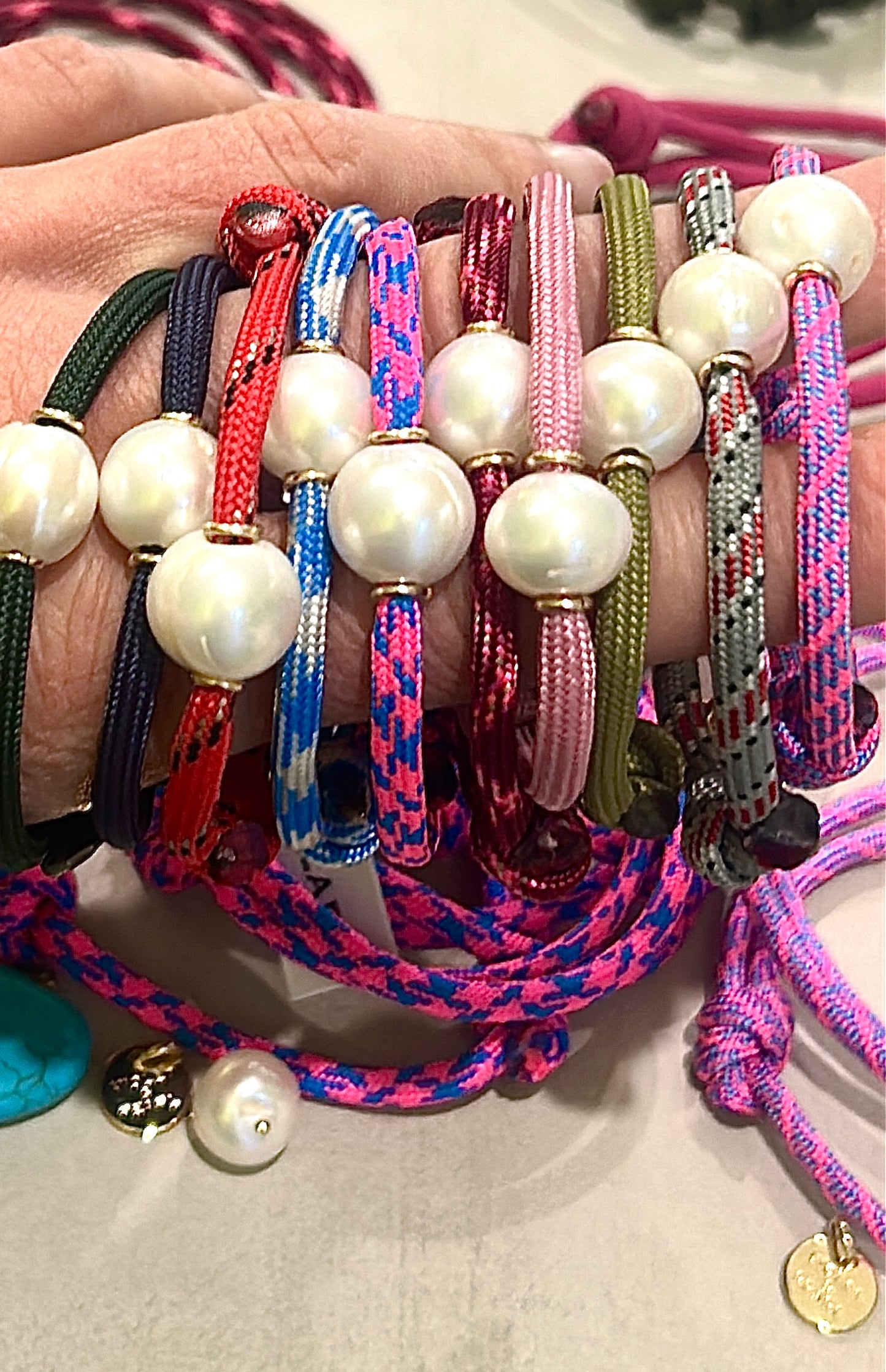 Sporty Pearl Bracelet -Solo- X Large round pearl